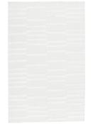 White Stripes Area Rug in Small size, Machine Made using Cotton and Modern design in 77 x 150 cm size image