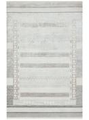 Grey Abstract Living Room Rug in Small size, Machine Made using Polyester with Cream and Modern design in 80 x 150 cm size image