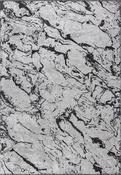 Black Abstract Living Room Rug in Medium size, Hand Loom using Cotton,Polyester,Acrylic,Viscose with Grey and Modern design in 160 x 230 cm size image