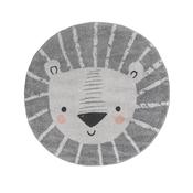 Black Geometric,Kids Area Rug in Round size, Machine Made using Polypropylene with Grey, Pink and Modern design in 120 x 120 cm size image