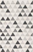 Black Geometric Area Rug in Small size, Machine Made using Polypropylene with Grey, White and Modern design in 100 x 150 cm size image