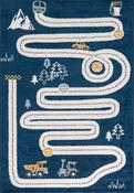 Blue &amp; Yellow Kids Rug with Plush Soft Pile for Children's Room in Small size image