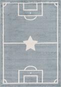 Grey Geometric Area Rug in Small size, Machine Made using Polypropylene with White and Modern design in 120 x 170 cm size image