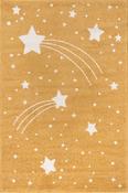 Yellow &amp; White Geometric Kids Rug with Plush Soft Pile for Children's Room in Small size image