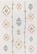 Cream &amp; Charcoal Abstract Flatweave Cotton Washable Rug for Bedroom and Living Room in Large size 200 × 290 cm image
