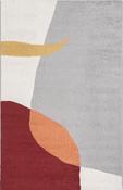 Beige &amp; Brown Geometric Patterned Cotton Washable Rug for Bedroom and Living Room in Large size 200 × 290 cm image