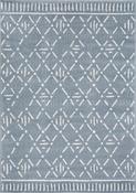 Grey Aztec,Geometric Area Rug in Small size, Machine Made using Polypropylene with White and Modern design in 60 x 120 cm size image