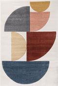 Cream &amp; Grey Abstract Flatweave Cotton Washable Rug for Bedroom and Living Room in Large size 200 × 290 cm image