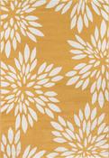 Yellow Floral,Geometric Area Rug in Small size, Machine Made using Polypropylene with White and Modern design in 120 x 170 cm size image