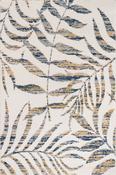 Blue Floral Area Rug in Small size, Machine Made using Polypropylene with Yellow, Cream and Modern design in 100 x 150 cm size image