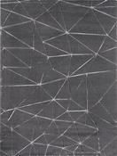 Black Geometric Area Rug in Small size, Machine Made using Polypropylene with Grey and Modern design in 100 x 150 cm size image