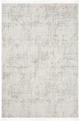 Grey Geometric,Distressed Area Rug in Small size, Machine Made using Polyester,Polypropylene with Cream and Modern design in 80 x 150 cm size image