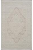 Grey Persian &amp; Oriental Area Rug in Small size, Machine Made using Acrylic with Cream and Traditional Vintage design in 80 x 150 cm size image