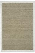 Brown Bordered,Flatweave Living Room Rug in Small size, Hand Woven using Cotton,Wool,Jute with Cream and Modern design in 80 x 150 cm size