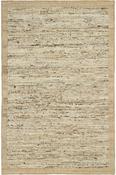 Brown Bordered,Flatweave Area Rug in Small size, Hand Woven using Cotton,Wool,Jute with Cream and Modern design in 80 x 150 cm size