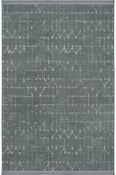 Beige Abstract,Geometric Area Rug in Small size, Machine Made using Cotton,Polyester with Grey and Modern design in 80 x 150 cm size image