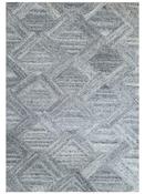 Grey Aztec Area Rug in Small size, Hand Tufted using Viscose,Wool,Nylon with Cream and Modern design in 122 x 183 cm size image