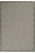 Grey Plain,Bordered,Flatweave Bedroom Rug in Small size, Machine Made using Polypropylene with Cream and Modern design in 80 x 150 cm size image