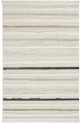 Brown Scandi,Distressed Area Rug in Small size, Machine Made using Polyester with Grey, Cream and Modern design in 80 x 150 cm size image