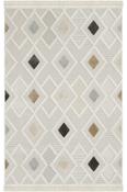 Beige Aztec,Geometric,Scandi Living Room Rug in Small size, Machine Made using Polyester with Brown, Grey, Cream, Charcoal and Modern design in 80 x 1 image