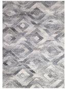 Grey Aztec Area Rug in Small size, Hand Tufted using Viscose,Wool,Nylon with Cream and Modern design in 122 x 183 cm size image