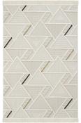 Beige Aztec,Geometric,Scandi Bedroom Rug in Small size, Machine Made using Polyester with Brown, Grey, Cream, Charcoal and Modern design in 80 x 150 c image
