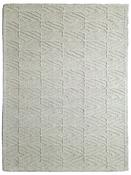 Beige Geometric Area Rug in Medium size, Hand Tufted using Viscose,Wool,Nylon with Cream and Modern design in 153 x 244 cm size image