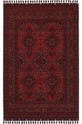 Red Persian &amp; Oriental,Flatweave Area Rug in Small size, Machine Made using Polyester,Acrylic,Chenille with Black, Cream and Traditional Vintage desig