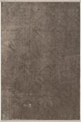 Beige &amp; Grey Patterned Cotton Rug with Soft Pile for Bedroom and Living Room
