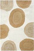 Beige Geometric,Jute &amp; Sisal,Flatweave Area Rug in Small size, Hand Woven using Viscose,Wool with Brown, Cream and Modern design in 120 x 180 cm size image
