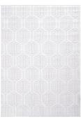Cream &amp; Beige Patterned Cotton Rug with Soft Pile for Bedroom and Living Room image