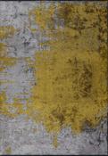 Grey Abstract Living Room Rug in Medium size, Hand Loom using Cotton,Polyester,Acrylic,Viscose with Yellow and Modern design in 160 x 230 cm size image