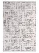 Grey Distressed Area Rug in Small size, Machine Made using Acrylic with Cream and Modern design in 80 x 150 cm size image