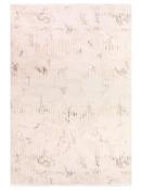 Grey Distressed Area Rug in Small size, Machine Made using Polyester with Cream and Modern design in 80 x 150 cm size image
