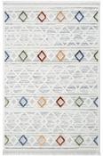 Blue Aztec,Geometric,Scandi Living Room Rug in Small size, Machine Made using Polyester with Green, Brown, Grey, Yellow, Cream and Modern design in 80 image