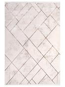 Grey &amp; Cream Distressed Rug for Bedroom and Living Room in Small size image