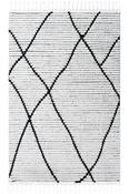 Grey Stripes Area Rug in Small size, Machine Made using Polyester and Modern design in 80 x 150 cm size image