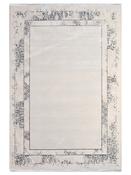 Blue Bordered Bedroom Rug in Small size, Machine Made using Polyester with Beige and Modern design in 80 x 150 cm size image