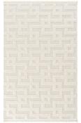 Cream Geometric,Flatweave Area Rug in Small size, Machine Made using Polypropylene and Modern design in 80 x 150 cm size image