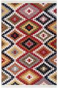 Beige &amp; Grey Plain Flatweave Rug for Kitchen image