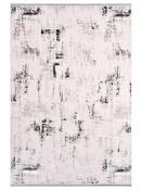 Grey Distressed Living Room Rug in Small size, Machine Made using Polyester with Cream and Modern design in 80 x 150 cm size image