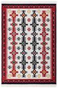 Beige &amp; Brown Plain Flatweave Rug for Kitchen image