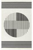 Beige &amp; Brown Plain Flatweave Rug for Kitchen image
