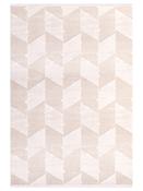 Beige Geometric Area Rug in Small size, Machine Made using Acrylic with Cream and Modern design in 80 x 150 cm size image