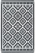 Beige &amp; Grey Plain Bordered Rug for Kitchen image