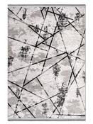 Beige Geometric Area Rug in Small size, Machine Made using Acrylic with Black and Modern design in 80 x 150 cm size image