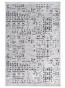 Black Scandi Living Room Rug in Small size, Machine Made using Cotton,Polyester with Grey and Modern design in 80 x 150 cm size image
