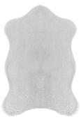 Beige &amp; Grey Plain Bordered Rug for Kitchen image
