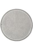 Grey Geometric,Scandi,Flatweave Bedroom Rug in Round size, Machine Made using Polypropylene with Cream and Modern design in 80 x 80 cm size image