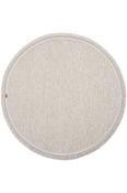 Beige Scandi,Flatweave Living Room Rug in Round size, Machine Made using Polypropylene with Cream and Modern design in 80 x 80 cm size image